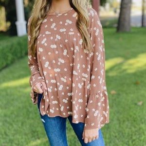 Baby doll bell sleeve